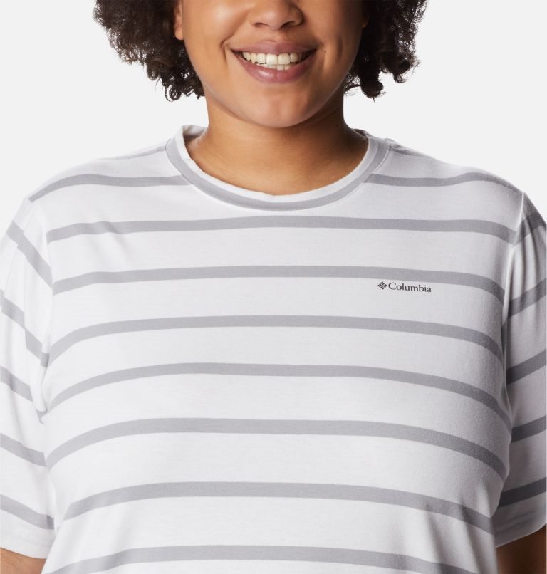 Women's Columbia Sun Trek T-Shirt Dress Stripe | Plus Size CA-K1C30
